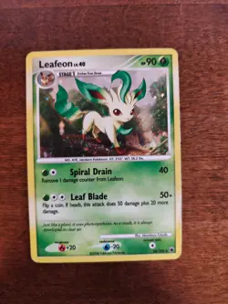 Leafeon 24/100 Majestic Dawn Cosmos Holo Rare - LP - Vintage 2008 Pokemon TCG - Image 3