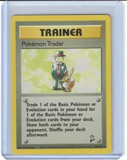 POKEMON BASE SET 2 TRAINER POKEMON TRADER RARE CARD # 106/130 UNPLAYED - Image 1