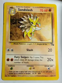 Sandslash 41/62 Fossil Set - Pokemon Card - Image 1