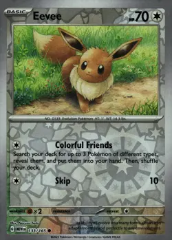 Pokemon SV: Scarlet & Violet 151 Eevee #133/165 - Image 1