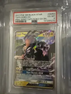 Pokemon TCG Tapu Koko GX SM50 Promo PSA 6 - Image 1