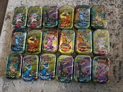 Pokemon TCG - Empty Tin Lot - 18 EMPTY Tins from the Prismatic Evolutions Set - Image 1