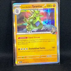 Holo - Team Rocket's Tyranitar 096/182 Pokemon Destined Rivals - Pokemon Scarlet - Image 1