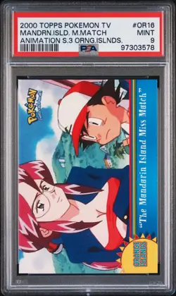 2000 TOPPS POKEMON TV ANIMATION SERIES THE MANDARIN ISLAND MISS MATCH PSA 9 - Image 1