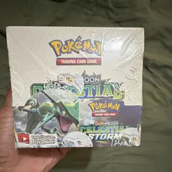 Pokemon Sun & Moon Celestial Storm Booster Box Rayquaza Blaziken Jirachi - Image 1