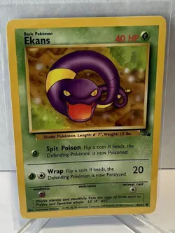 Pokemon TCG Ekans Fossil 46 Regular Unlimited Common - Image 1