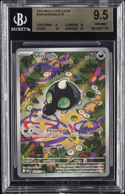 2025 POKEMON MEGA EVOLUTION ILLUSTRATION RARE #149 SHROODLE BGS 9.5 - Image 1