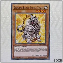 Crystal Beast Topaz Tiger - SDCB-EN004 - Common 1st Edition Yugioh - Image 1