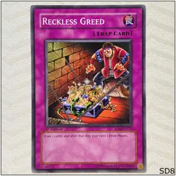 Reckless Greed - SD8-EN033 - Common 1st Edition Yugioh - Image 1