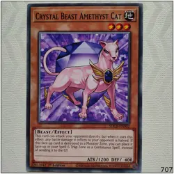 Crystal Beast Amethyst Cat - SDCB-EN002 - Common 1st Edition Yugioh - Image 1