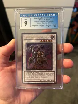 YUGIOH 1ST Ed STOR-EN041 LEGENDARY SIX SAMURAI SHI EN ULTIMATE 9 CGC - Image 1