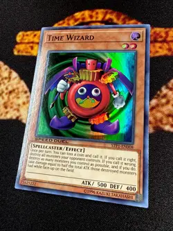 🔥 YUGIOH • TIME WIZARD • SUPER RARE • STP1-EN008 • SPEED DUEL • VLP 🔥 - Image 3