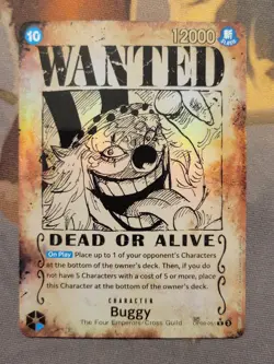 1x Buggy (Wanted Poster) (051) Emperors in the New World One Piece NM - Image 1