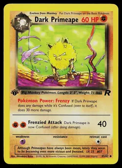 Pokemon Card - Dark Primeape Team Rocket 43/82 Uncommon 1st Edition - Image 1
