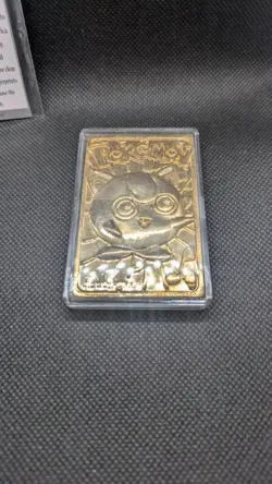 POKEMON Jigglypuff #39 23k Gold Plated Card Vintage 1999 Burger King Promo COA - Image 3