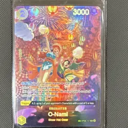 Bandai O-Nami OP06-101 SP Foil Nami One Piece Card Game Character - Image 1