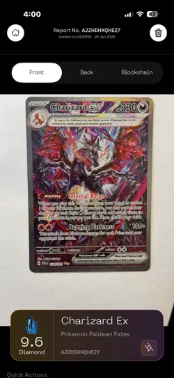 Pokemon TCG Charizard EX Holo Card Paldean Fates 234/091 SV - Image 1