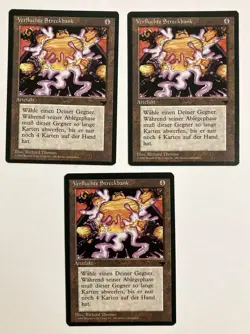 Cursed Rack (3) German Verfluchte Streckbank NM Renaissance Antiquities MTG - Image 1