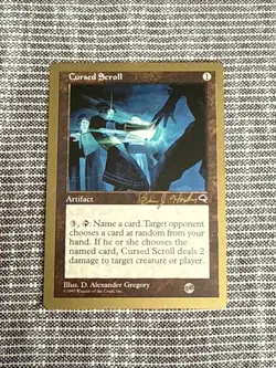 Cursed Scroll Magic The Gathering MTG Gold Border Championship Seattle 1998 - Image 1