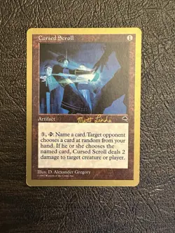 Cursed Scroll - Matt Linde - 1999 ~ Lightly Played World Championship Mtg - Image 1