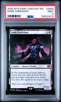 2025 MAGIC: THE GATHERING FINAL FANTASY #0094 DARK CONFIDANT PSA 9 - Image 1