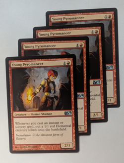 Magic Mtg Core Set 2014 Young Pyromancer x4 near mint - Image 1