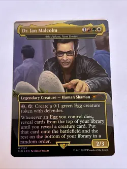 Dr Ian Malcolm 1397 FOIL Magic Gathering Secret Lair MTG Jurassic World SLD - Image 1