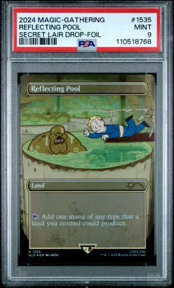 2024 MTG SECRET LAIR DROP FOIL #1535 REFLECTING POOL PSA 9 - Image 1