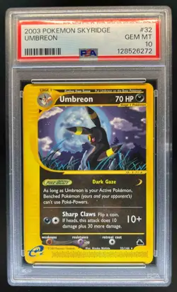 2003 Pokemon Skyridge Umbreon #32/144 PSA 10 - Image 1