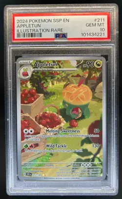 2024 Pokemon Surging Sparks Appletun #211/191 PSA 10 - Image 1