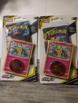 Pokemon TCG team Up Blister Mimikyu 2 Packs - Image 1