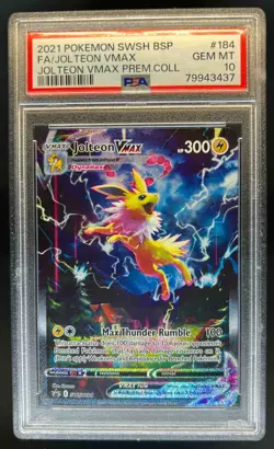 2021 Pokemon SWSH Black Star Promos Jolteon VM #SWSH184 PSA 10 - Image 1