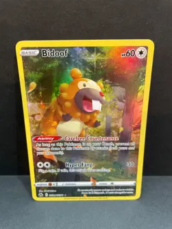Bidoof Pokemon Crown Zenith Galarian Gallery GG29/GG70 Full Art Holo Rare NM - Image 1