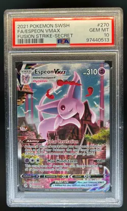2021 Pokemon SWSH Fusion Strike Espeon VM #270/264 PSA 10 - Image 1