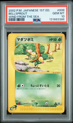 2002 POKEMON JAPANESE WIND FROM THE SEA 1ST EDITION #008 BELLSPROUT PSA 10 - Image 1