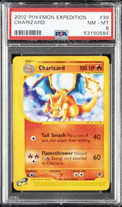 2002 POKEMON EXPEDITION #39 CHARIZARD PSA 8 - Image 1