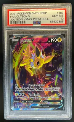 2021 Pokemon SWSH Black Star Promos Jolteon V #SWSH183 PSA 10 - Image 1