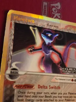 Pokemon TCG Heavily Played Stamped Reverse Holo Mewtwo (12/113 EX Delta Species) - Image 2