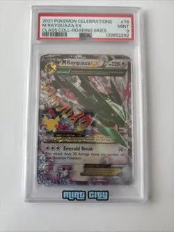2021 POKEMON CELEBRATIONS CLASSIC COLLECTION #76 M RAYQUAZA EX PSA 9 - Image 1