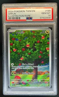 2024 Pokemon Twilight Masquerade Applin #185/167 PSA 10 - Image 1