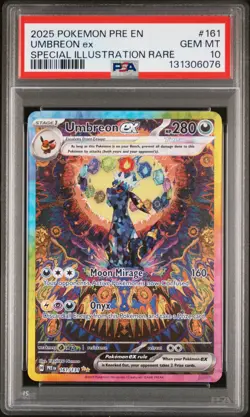 2025 POKEMON PRE EN-PRISMATIC EVOLUTIONS #161 UMBREON EX PSA 10 - Image 1