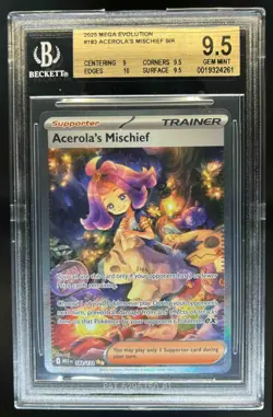 2025 Pokemon Mega Acerola's Mischief Special Illustration Rare #183/132 BGS 9.5 - Image 1