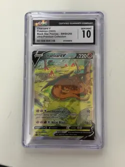 Pokemon Charizard V CGC 10 GEM MINT SWSH260 Ultra Premium Black Star Promo - Image 1