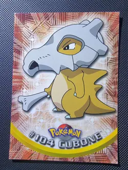 Topps Pokemon Cubone #104 2000 TV Animation Edition Non Holo Blue Logo LP - Image 1