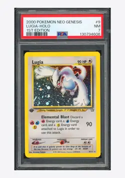 Pokemon PSA 7 Lugia Holo 2000 9/111 Neo Genesis 1ST ED. English - Image 1