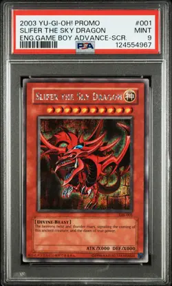 2003 YU-GI-OH! PROMO #001 SLIFER THE SKY DRAGON PSA 9 - Image 1