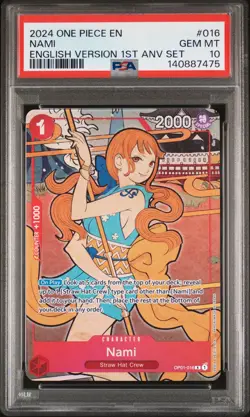 2024 ONE PIECE ENGLISH VERSION 1ST ANNIVERSARY SET #016 NAMI PSA 10 - Image 1