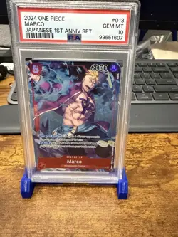 One Piece 2024 JPN First Anniversary Set #013 Marco PSA 10 - Image 1