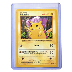 Pikachu 58/102 Shadowless Pokemon TCG Base "RED CHEEKS" LP Vintage 1999 Card - Image 1