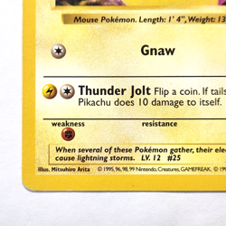 Pikachu 58/102 Shadowless Pokemon TCG Base "RED CHEEKS" LP Vintage 1999 Card - Image 5